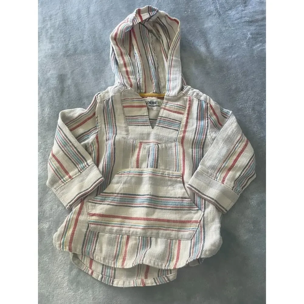 Levi’s 514 Toddler Jeans + OshKosh Baja Stripe Hoodie Outfit 18M Boys Girls